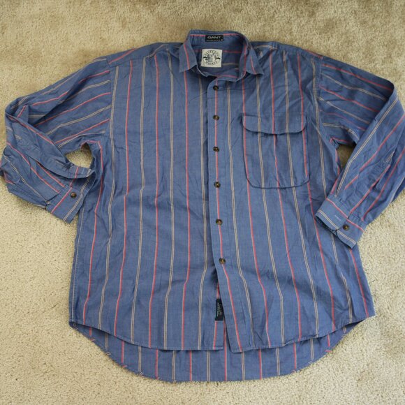 Gant Other - Gant Blue and Red Striped Casual Button Down Shirt